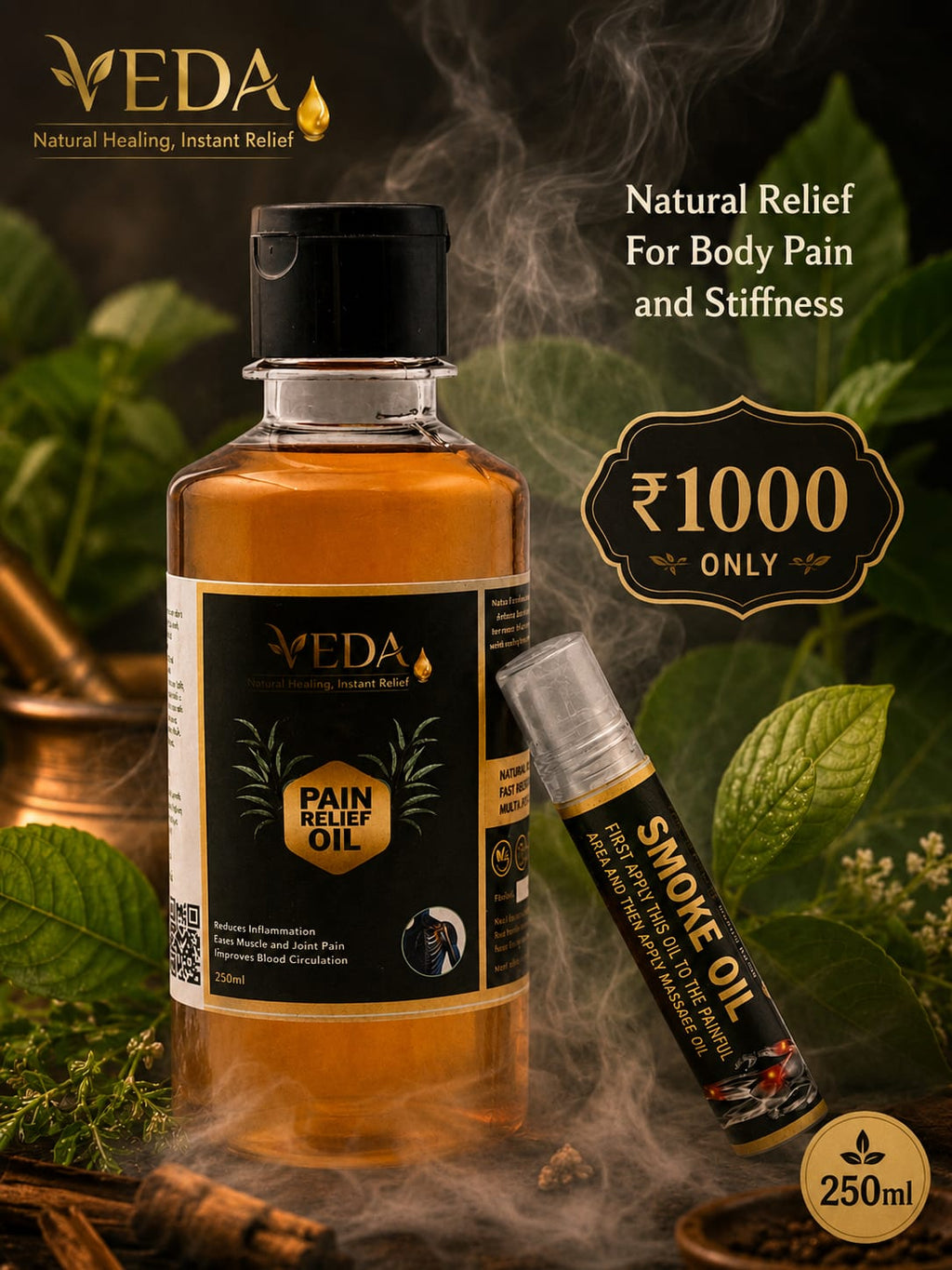 VEDA PAIN RELIEF OIL + SMOKE OIL